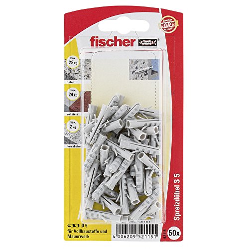 Preisvergleich Produktbild fischer 052115 Spreizdübel GK SB-Karte, Inhalt: 50 x Dübel S 5