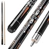 Pool Cue, 58 Billiard Cue Stick 2-Piece Maple Wood Pool Cue Stick 18 19 20 21oz for Bar House Pool Table Sports