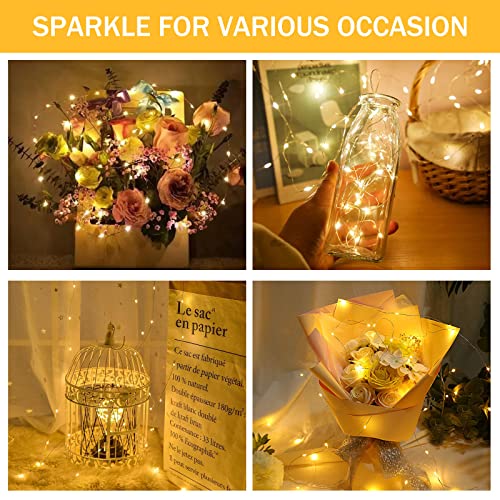 podiality Led Fairy Lights String Lights 12 Pack Battery Operated Fairy Lights Silver Wire 7 Feet 20 Led for Bedroom Party Wedding Christmas Garden Decor - Image 5