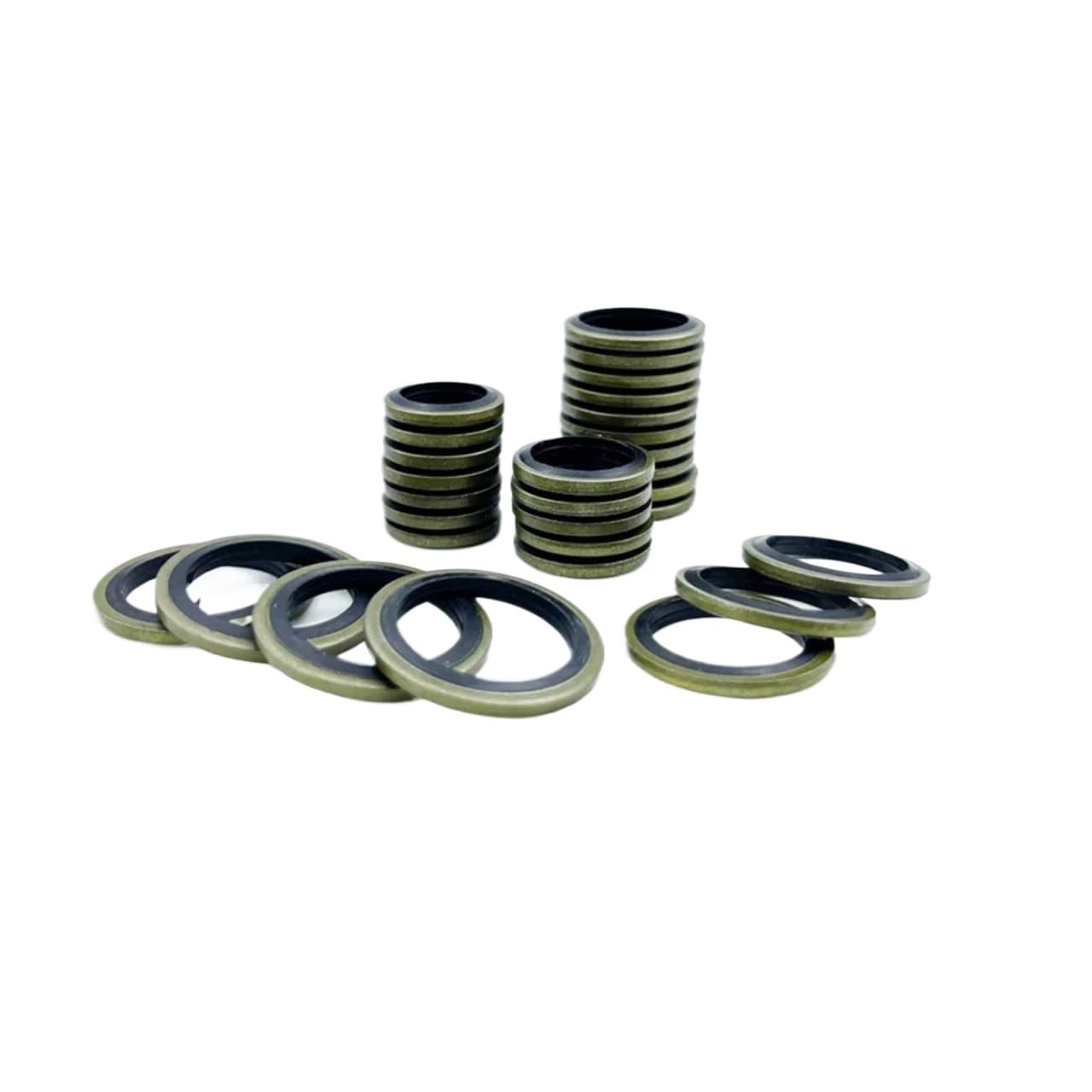 Tuyau d'huile en caoutchouc hydraulique à haute pression, rondelle collée, bouchon de vidange en métal, joint d'étanchéité combiné M6 M8 M10 M12 M14 M16-M22 M24(120PCS M5-M24)