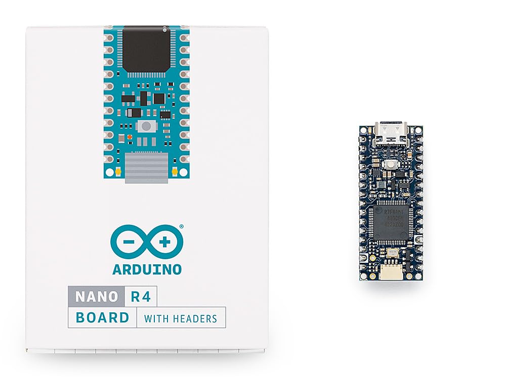 Arduino Nano R4 z Headers [ABX00143] – Kompaktowa Płytka z Mikrokontrolerem Renesas RA4M1, Przylutowane Piny do Breadboardu, Złącze Qwiic, Programowalna Dioda RGB, Kompatybilna z Arduino IDE