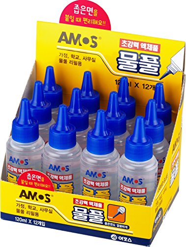 12pcs Non Toxic Clear Liquid Glue Kids for School Paper Safe Class Washable (120ml)
