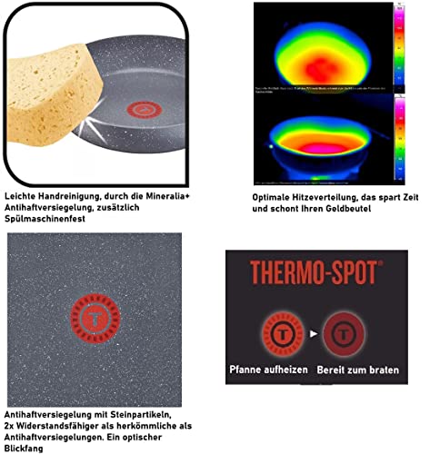 Tefal G13412 Healthy Pfanne 30cm, UVP 89€, Edelstahl Bratpfanne Antihaft-beschichtet , Extra Kratzfest, Spülmaschinenfest, rutschfester Griff, FÜR ALLE HERDARTEN, Grau – Bild 8