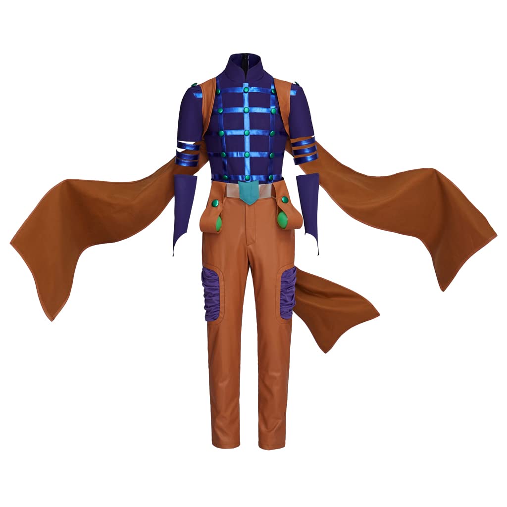 VintageCos Men's Zeppeli Cosplay Costume Steel Ball Run Gyro Zeppeli Uniform Set with Hat Cloak Halloween Suit