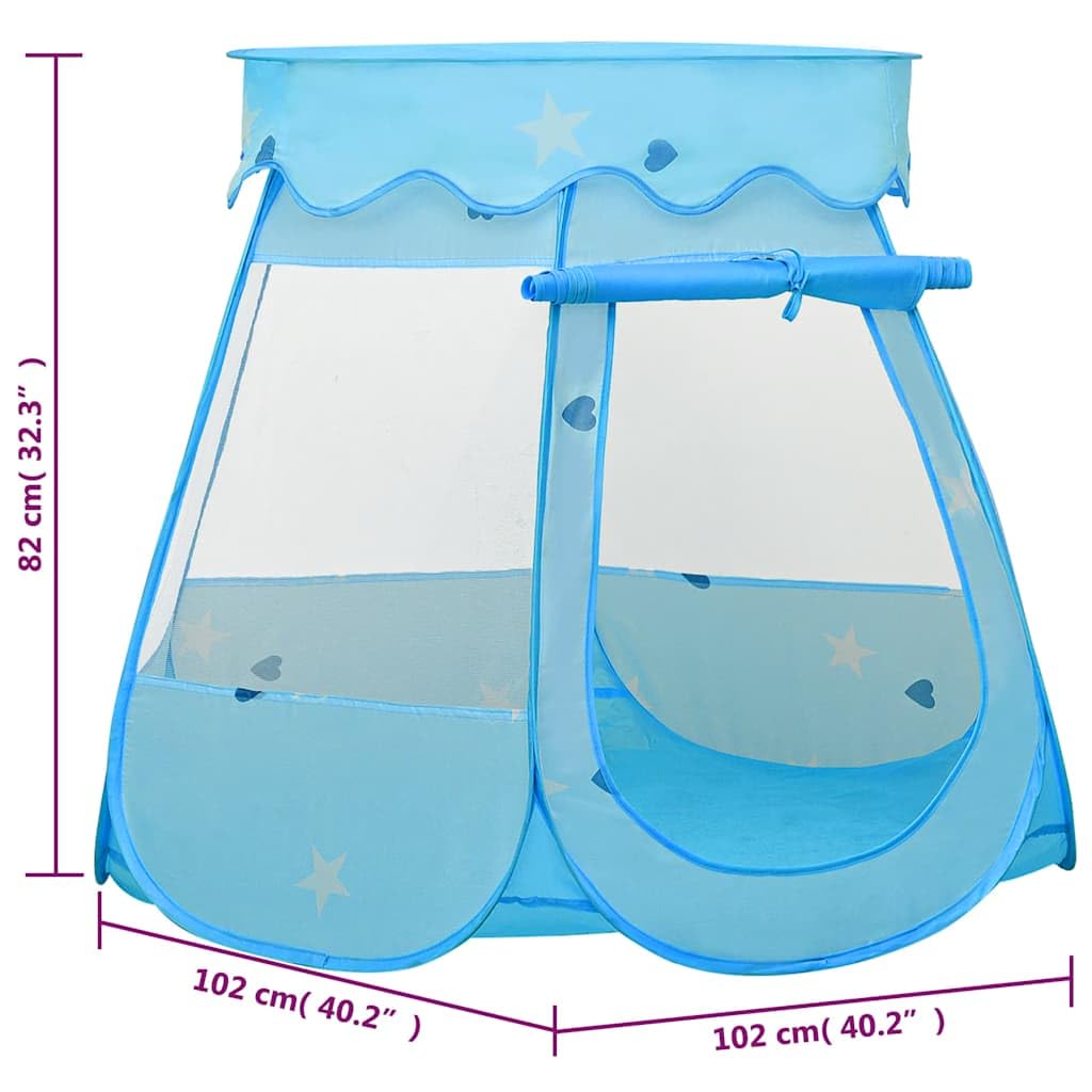 Mangloder Kinder-Spielzelt mit 250 Bällen Blau 102x102x82 cm für drinnen und draußen, Robustes Spielhaus, Kinderzimmer, Garten, Camping, mit Tragetasche, ideal für Rollenspiele, Klettern