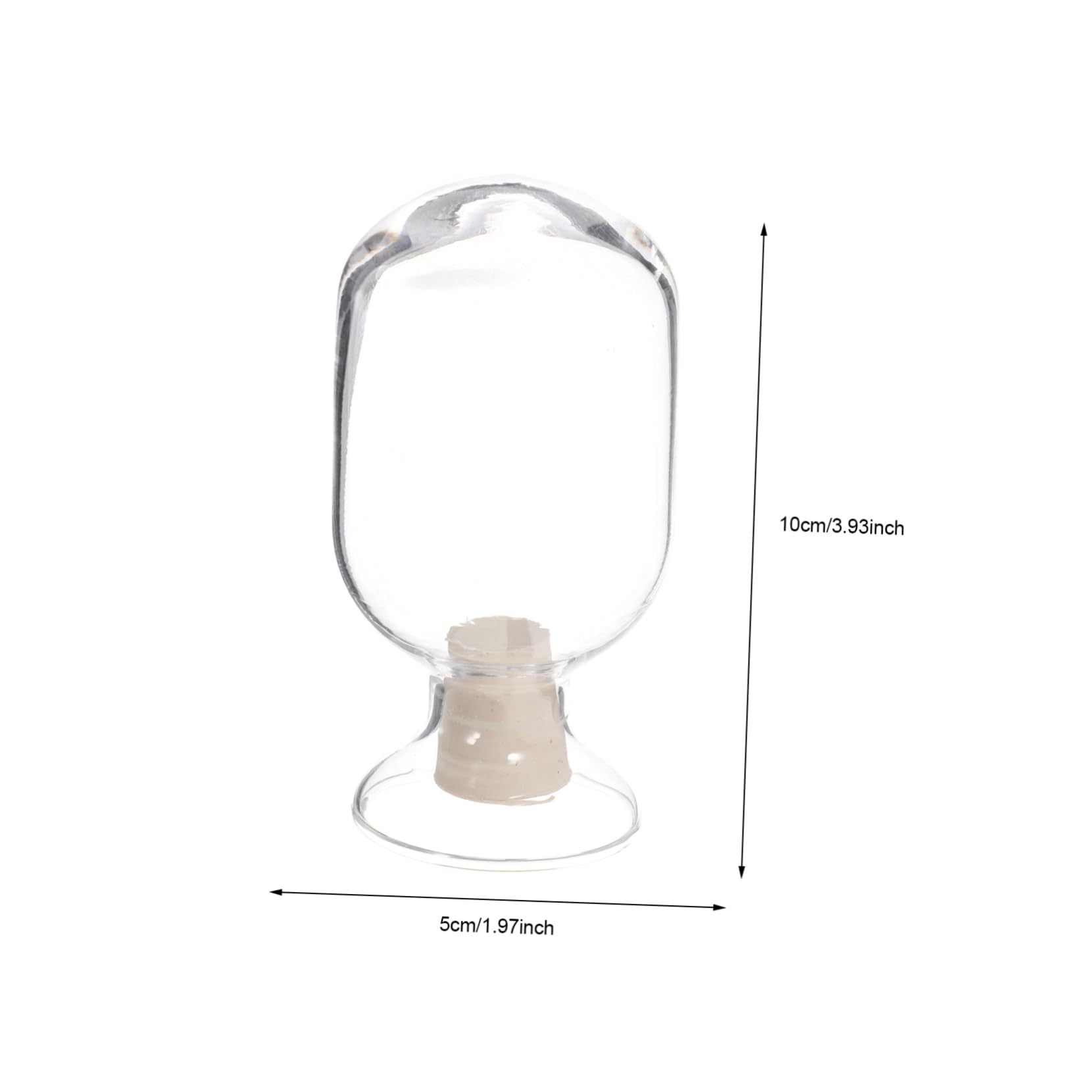 HOLIDYOYO Glass Match Holser Matchstick Container Round Bottle 125ml Display Bottle for Experiment Glass Storage Bottle