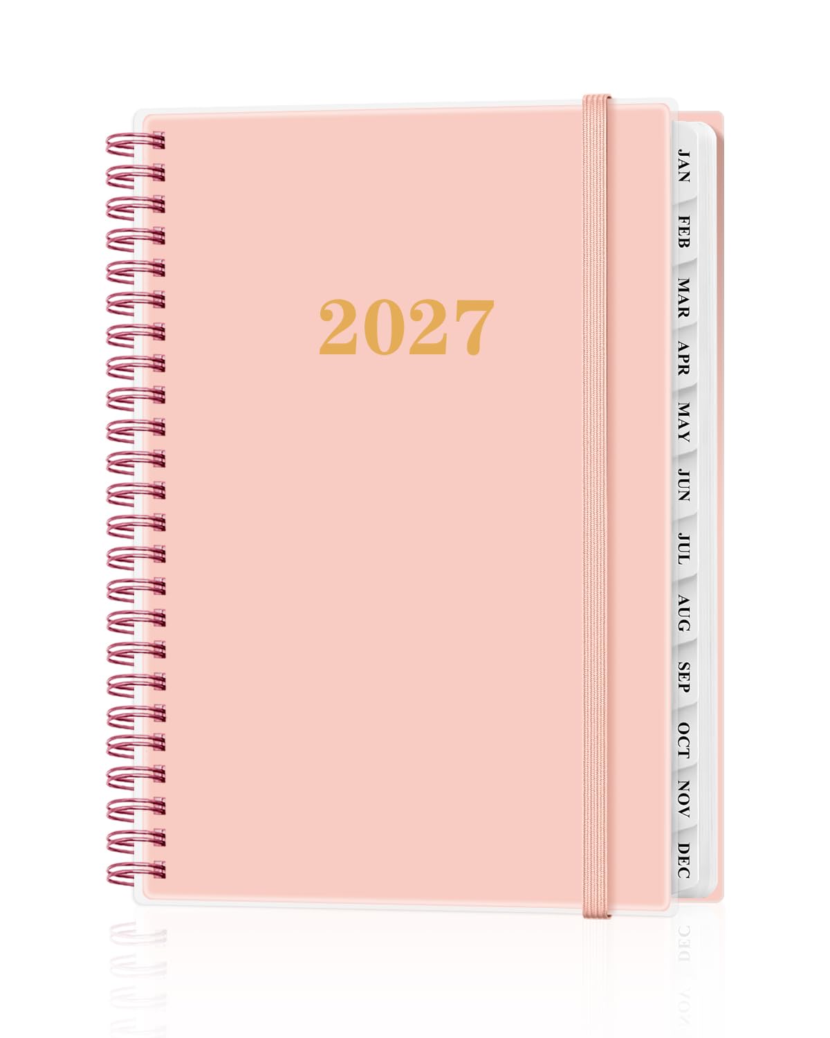 Agenda 2025-2026 – Agenda anual académica de julio de 2025 a junio de 2026, planificador semanal y mensual encuadernado en espiral con pestañas de 12 meses, bolsillo interior, 6.25 x 8.5 pulgadas