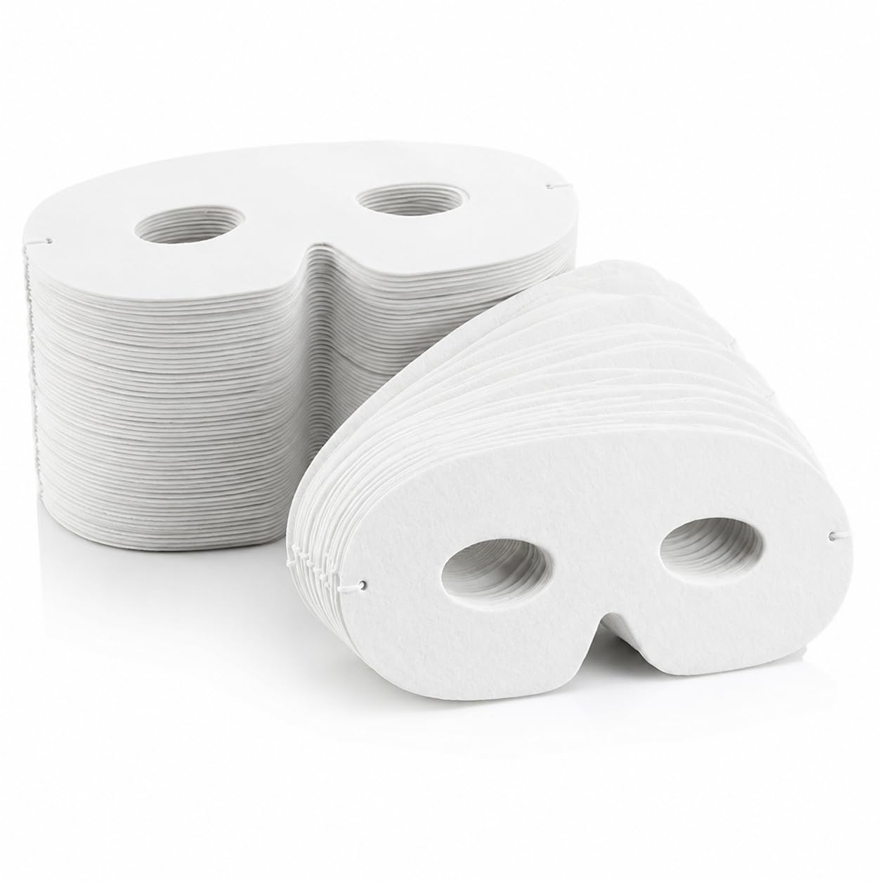 Gryphix White Paper Half Face Masks 40Pcs DIY Paintable Blank Eye Mask