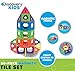 Discovery 50-Piece 3D Magnetic Tile Set in 6 Colors, Construction Building Block Creativity Kit, Educational Learning STEM Toy, Safe Non-Toxic Engineering Development Preschool Activity, Ages 4+