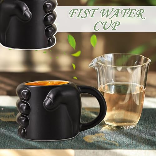 Taza de café divertida con forma de puño para usar en casa o camping 5