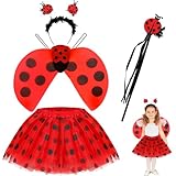 Disfraz Primavera Niña de Mariquita, Disfraces de Primavera con Tutus para Niñas, Alas de Mariquita, Tocado de Mariquita,...
