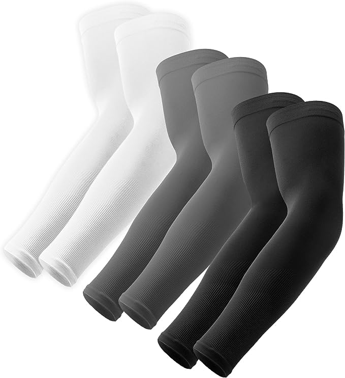 Delopik UV Sun Protection Arm Sleeves, Cooling Compression Arm Sleeve, Sports & UV Arm Sleeves for Men & Women
