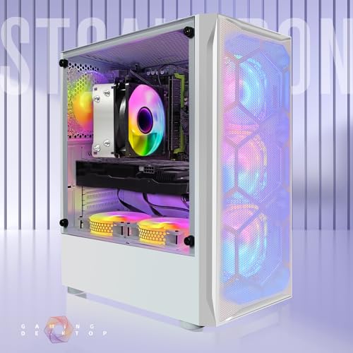 Image of STGAubron Gaming PC Desktop, GeForce RTX 2060 Super 8G, AMD Ryzen 7 Pro 2700 up to 4.1G, 16G DDR4, 1T SSD, WiFi 6, BT 5.0, RGB Fan x6, Windows 11 Home