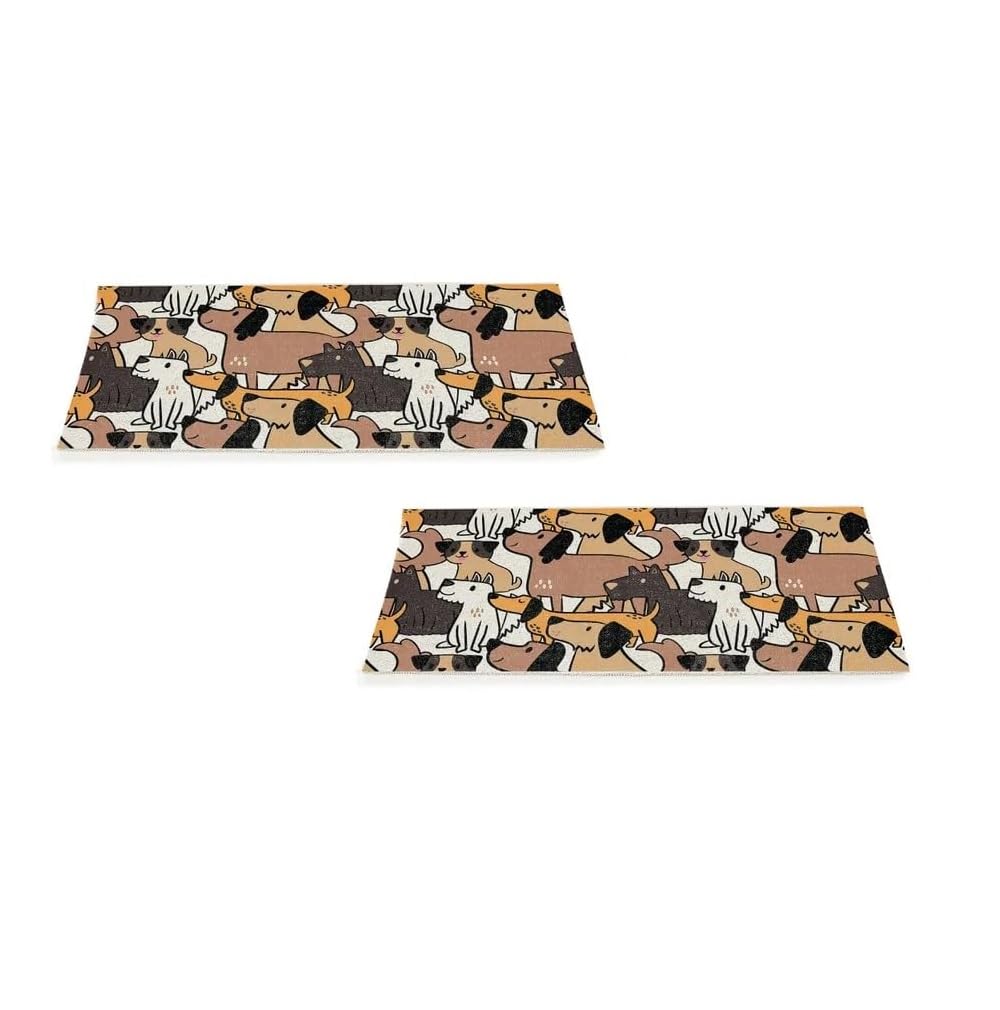Dog and Cat Grooming Bath Mat Anti Fatigue Easy Clean Adorable No Slip Surface Hair Catching (4 Mats)