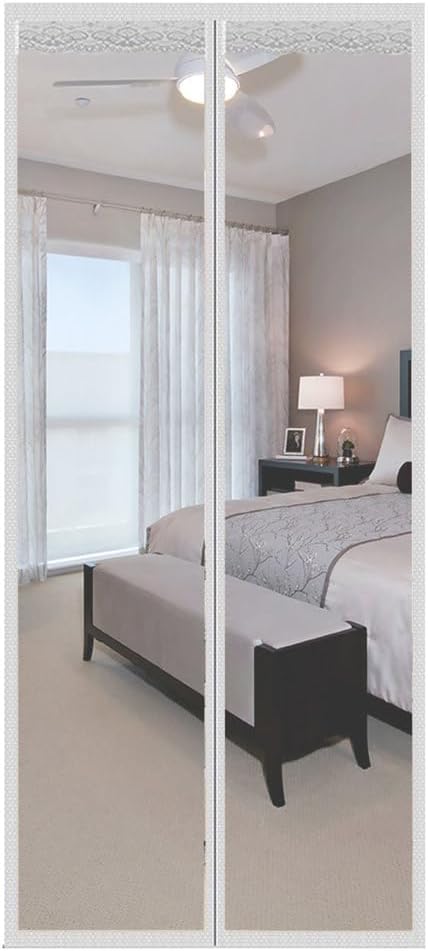 Transparent Screen Doors for Home Improvement Magnetic Closure Doorway Cover Heavy Duty Back Porch Door Curtain,A,1x2.15m