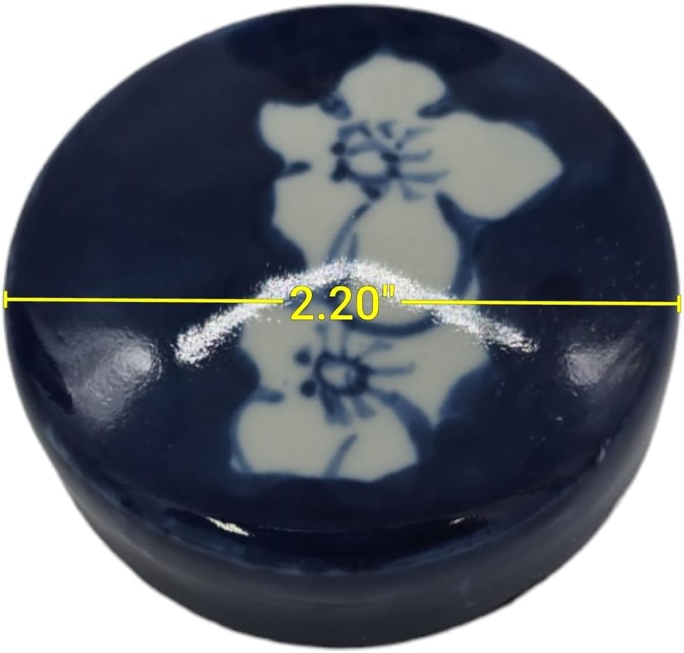 Retro Antique Like Style Blue and White Porcelain Blue Cherry Blossom Plum Flower Ceramic Covered Jar Vase, China Ming Style, Jingdezhen (LJ4)