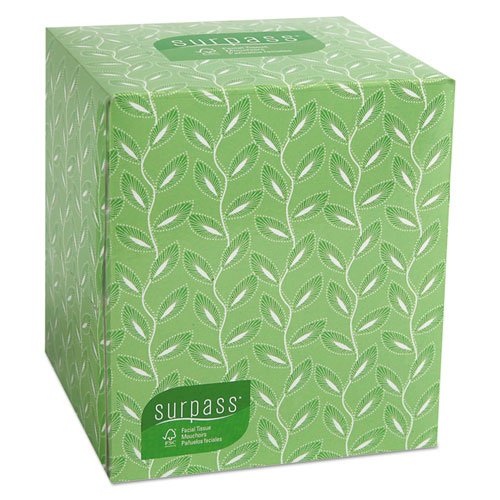 Surpass21320 Facial Tissue, 2-Ply, Pop-Up Box, 110/Box, 36 Boxes/Carton