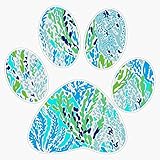Lilly Pulitzer Dog Paw Print Vinyl Sticker Laptop Decal Waterproof 5'