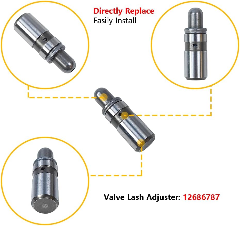 12Pcs Rocker Arms & Hydraulic Valve Lifters Kit | Fit for Buick Enclave, Cadillac SRX XTS, Chevrolet Chevy Caprice Colorado, GMC, Hummer, Oldsmobile, Pontiac, Saturn, V6 Engine | OE# 24100294 12686787