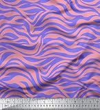 Soimoi Le Tissu Violet En Rayonne Avec Du Tissu De Peau D'Animal Sauvage Imprime Par Yard 42 Pouces De Large