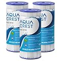 AQUA CREST FXHSC Whole House Water Filter Replacement for GE® FXHSC, GXWH40L, GXWH35F, American Plumber W50PEHD, W10-PR, Culligan® R50-BBSA, 5 Micron 10" x 4.5", High Flow Sediment Filters, Pack of 3