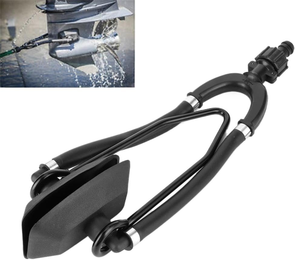 Outboard Boat Motor Water Flusher Dual Feed Large Rectangular Ear Muffs Fast Connection Compatible with Marine Fits Outboards