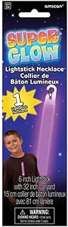 Amscan 311006.14 Purple Super Glow Stick Necklace, 1ct
