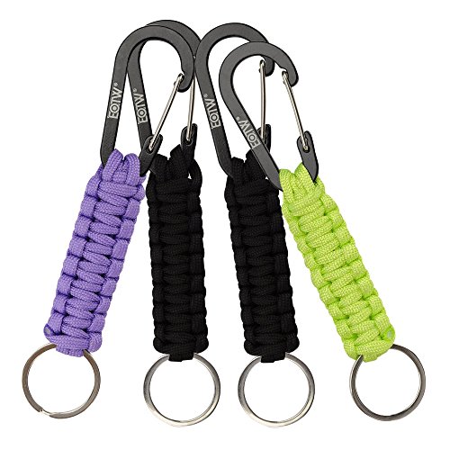 EOTW Paracord Keychain with Carabiner Military Braided Lanyard Utility Survival Lanyard King Ring