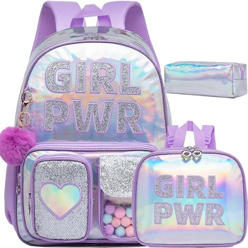 Sac à dos pour l'école maternelle violet complet pour pique-nique et goûter