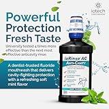 ioRinse AC Anticavity Fluoride Mouthwash - Alcohol-Free Molecular Iodine Mouth Wash Fights Tooth Decay & Protects Enamel-Safe Mint Rinse for Sensitive Mouths - Potent Bad Breath Protection 16.9 fl oz