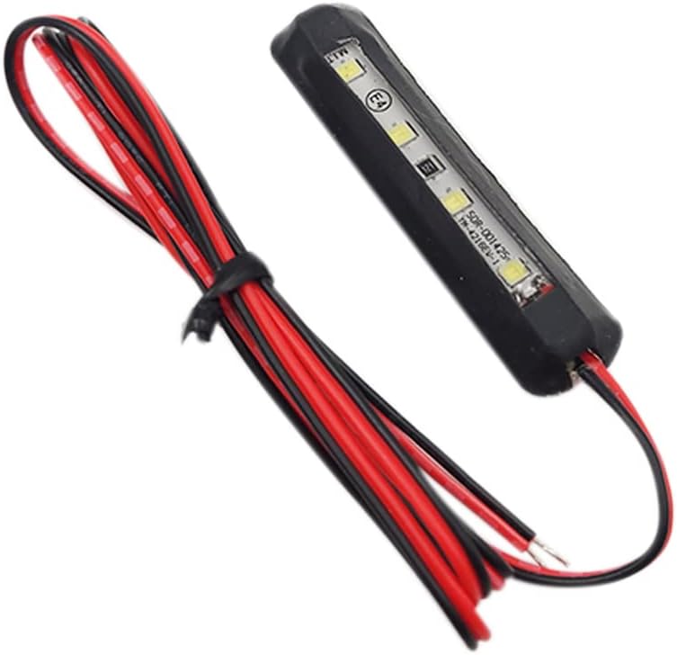 Waterproof LED Rear License Plate Tag Lights Backup Reverse Lights for Bike Vehicles Car Motorcycle Scooter (White)