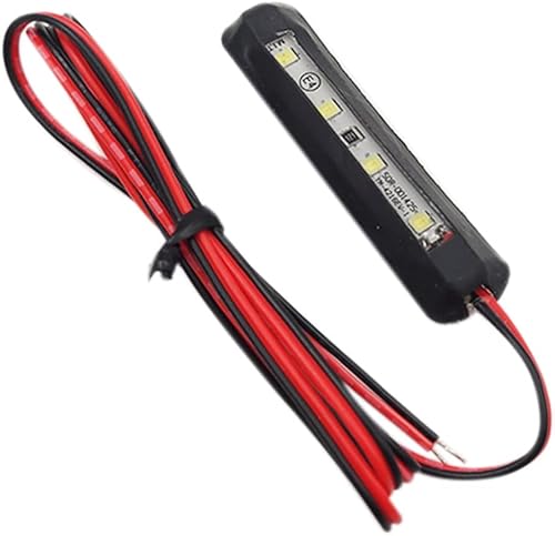 Miniatura 3 de Luces LED impermeables para placa de matrícula trasera, luces de reversa de respaldo para bicicleta, vehículos, motocicleta, scooter (blanco)