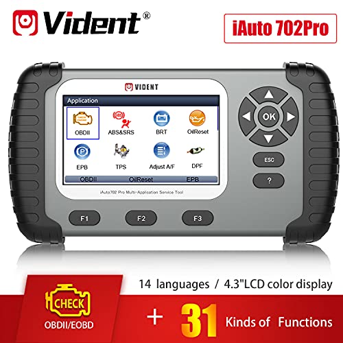 VIDENT iAuto702 Pro Automotive OBDII ABS SRS Airbag Scan Tool Support Special Service DPF EPB Oil Light Reset TPS BRT Injector Coding Diagnostic Code Reader