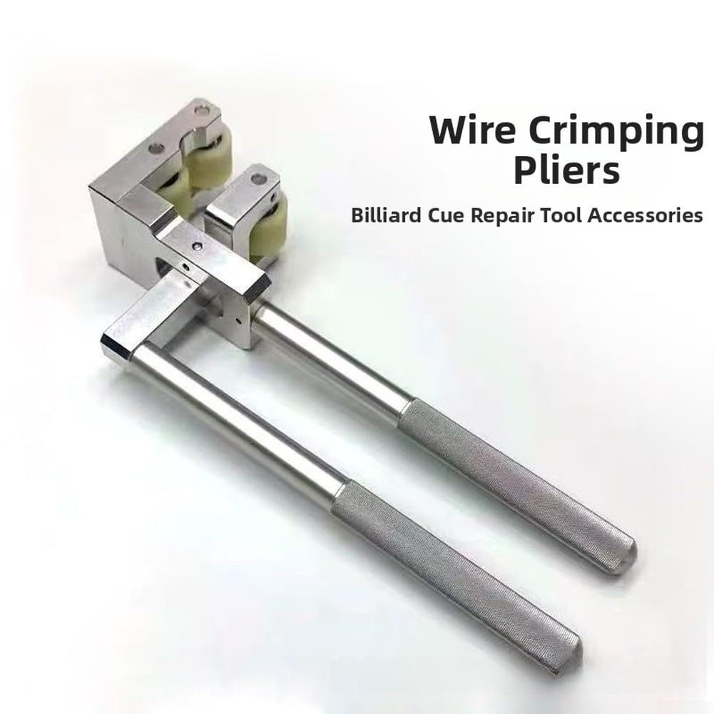 Pinza crimpatrice per stecche da biliardo, in lega di alluminio, color argento, pinza di precisione per riparazioni e intarsi di filettature