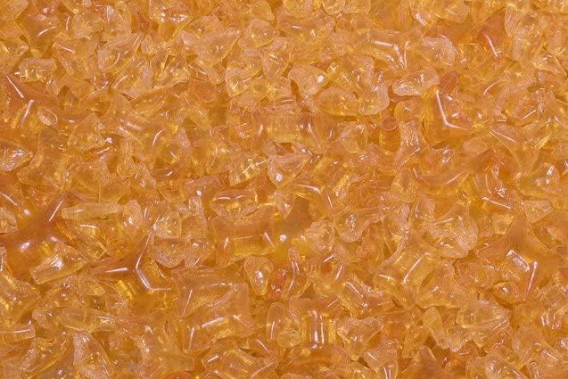 333g Glass Crumb Pieces for Home Epoxy Decor Mix, Transparent Orange (10040), Bohemia Crystal Glass, Czechia SKLENENA