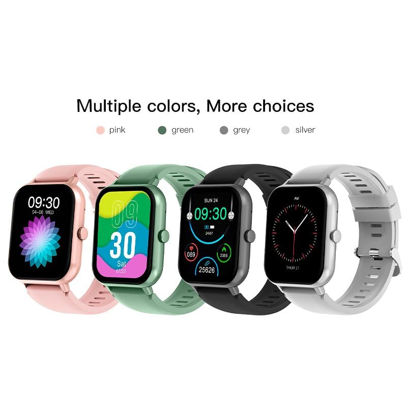 Cool Różowy Silikonowy Smartwatch Forest (Połączenia, Zdrowie, Sport)