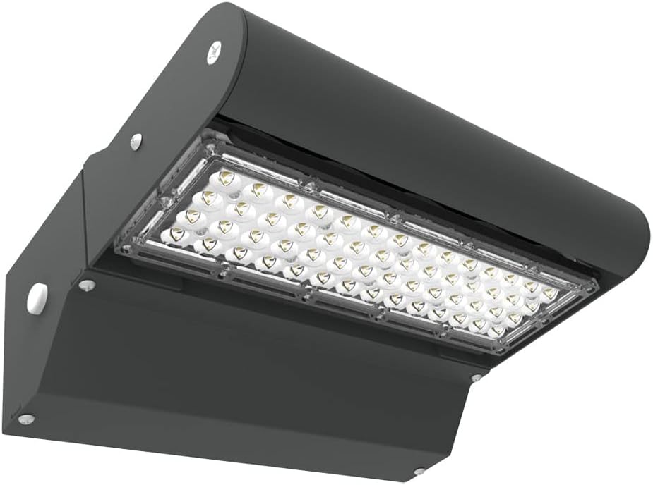 LEDONE 60W Full Cut Off LED Wall Pack Light, front-side view