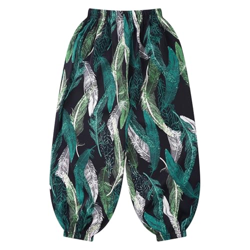 Unisex Girls Boys Summer Bloomers Printed Sweatpants Elastic Harem Pants Casual Beach Trousers3