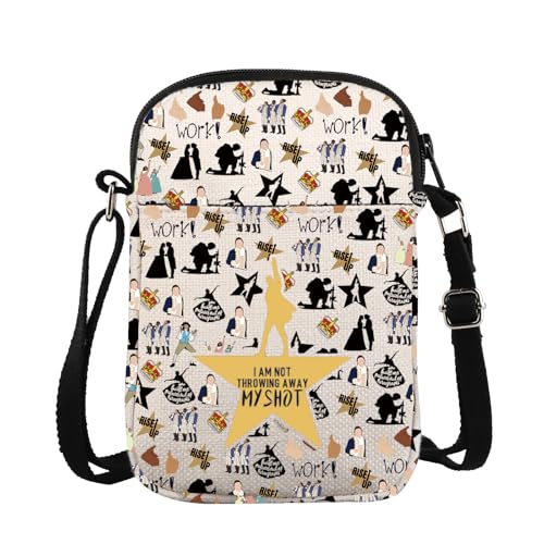 ZJXHPO Musical Cross Body Bag I Am Not Throwing Away My Shot Messenger Bag Musical Lover Gift (Shot CB)