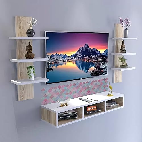 Image of WallDesign Mosaic Lantern Pink Violet Shades - 4ft x 9.75 inch Durable Surface Decoration Film for Kitchen, Cabinet, Table, Furniture, Wall, Bathroom, Door, Refurbishment