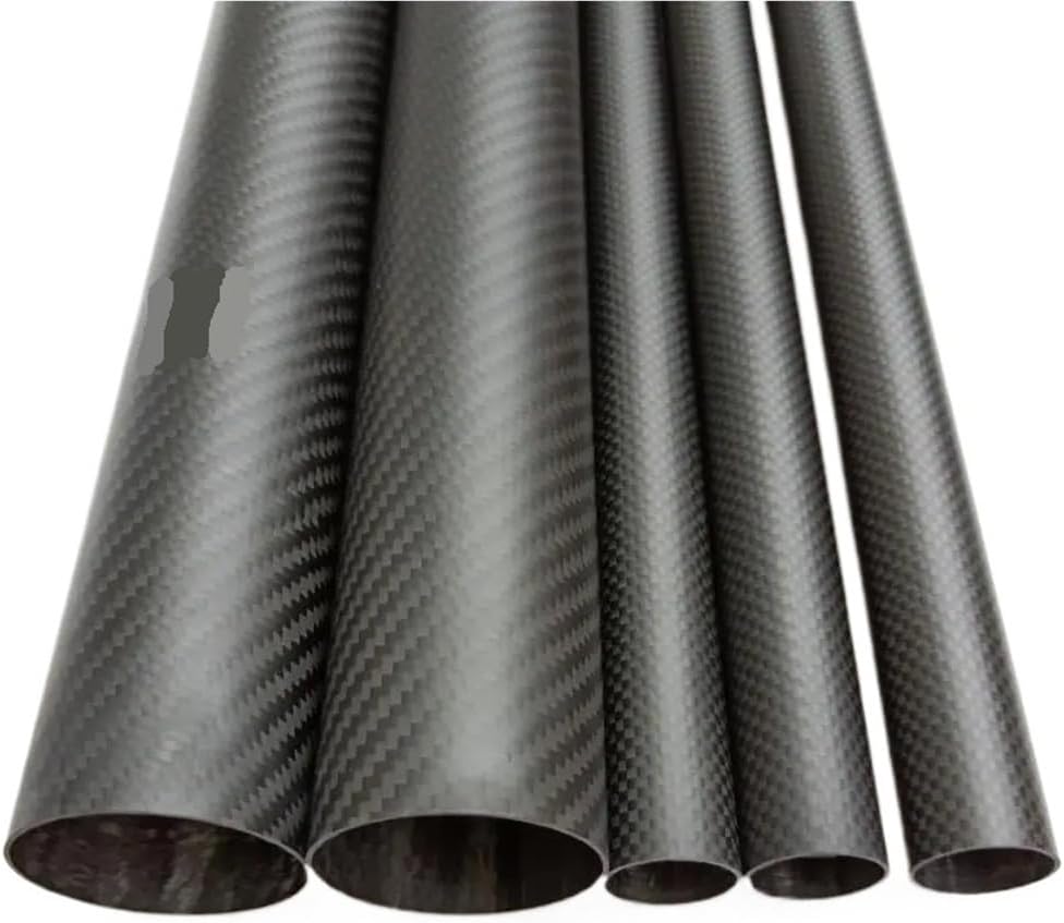1PCS Twill Matte 3K Carbon Fiber Circular Tube Length 500mm Hardness OD 8mm 10mm 12mm 16mm 20mm 25mm 30mm(1 pcs 8x6x500mm)