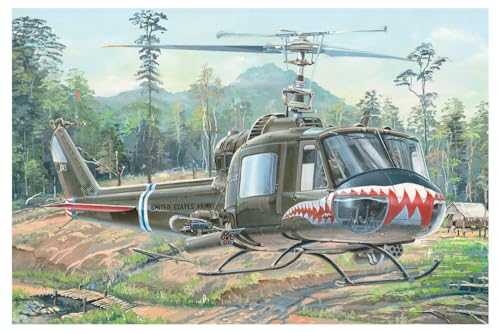 UH-1 Huey B C miniature 1/18 : Hélicoptère américain historique de collection militaire