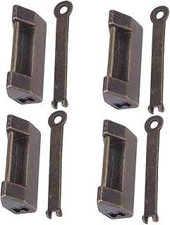 STOBOK 4pcs Wooden Jewelry Box Cabinet Door Lock Antique Gift Lock Small Antique Key Lock Chinese Mini Vintage Lock Small Box Packing Buckle Alloy Latch Antique Lock Retro Lock Padlock