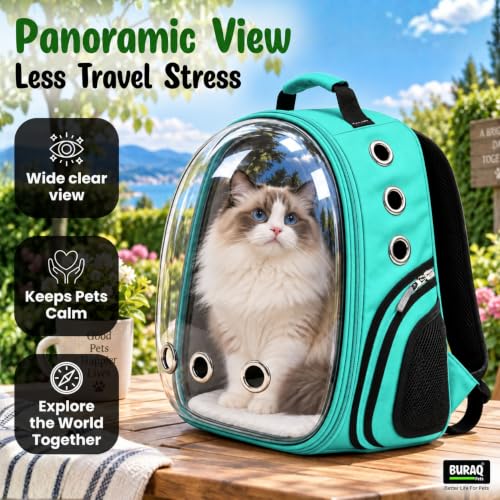 Image of Buraq Pets Astronaut Pro Pet Carrier Backpack for Cats & Puppies
