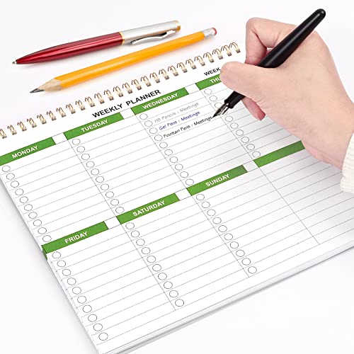 Upudo Weekly To Do List Notepad, Spiral Weekly Planner With Checklist, 52 Sheets Tear Off Note Pad With 2023 Calendar, Work And Personal Organized, 8.7" X 9.5" #TOP6
