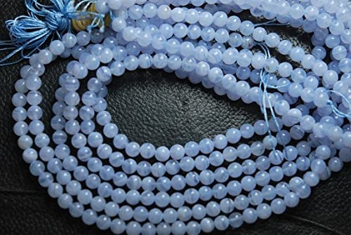 Chalcédoine d'Allemagne perles bleues pour créer des bijoux bohèmes et chics