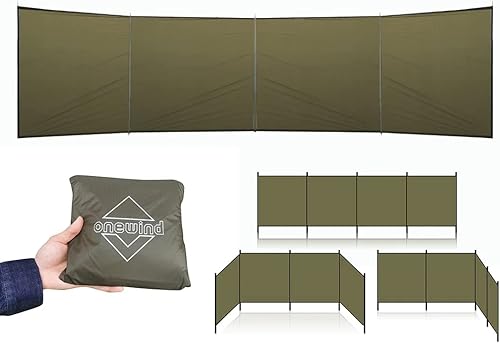 Miniatura 2 de Onewind Cortavientos de campamento, versátil bloqueador de viento a prueba de agua, de silnylon, para campamento, parabrisas al aire libre