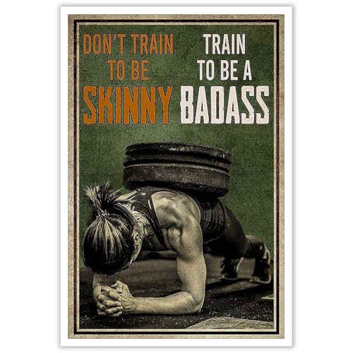Retro Training Sports Canvas Posters Vintage Women'S Fitness Workout Wall