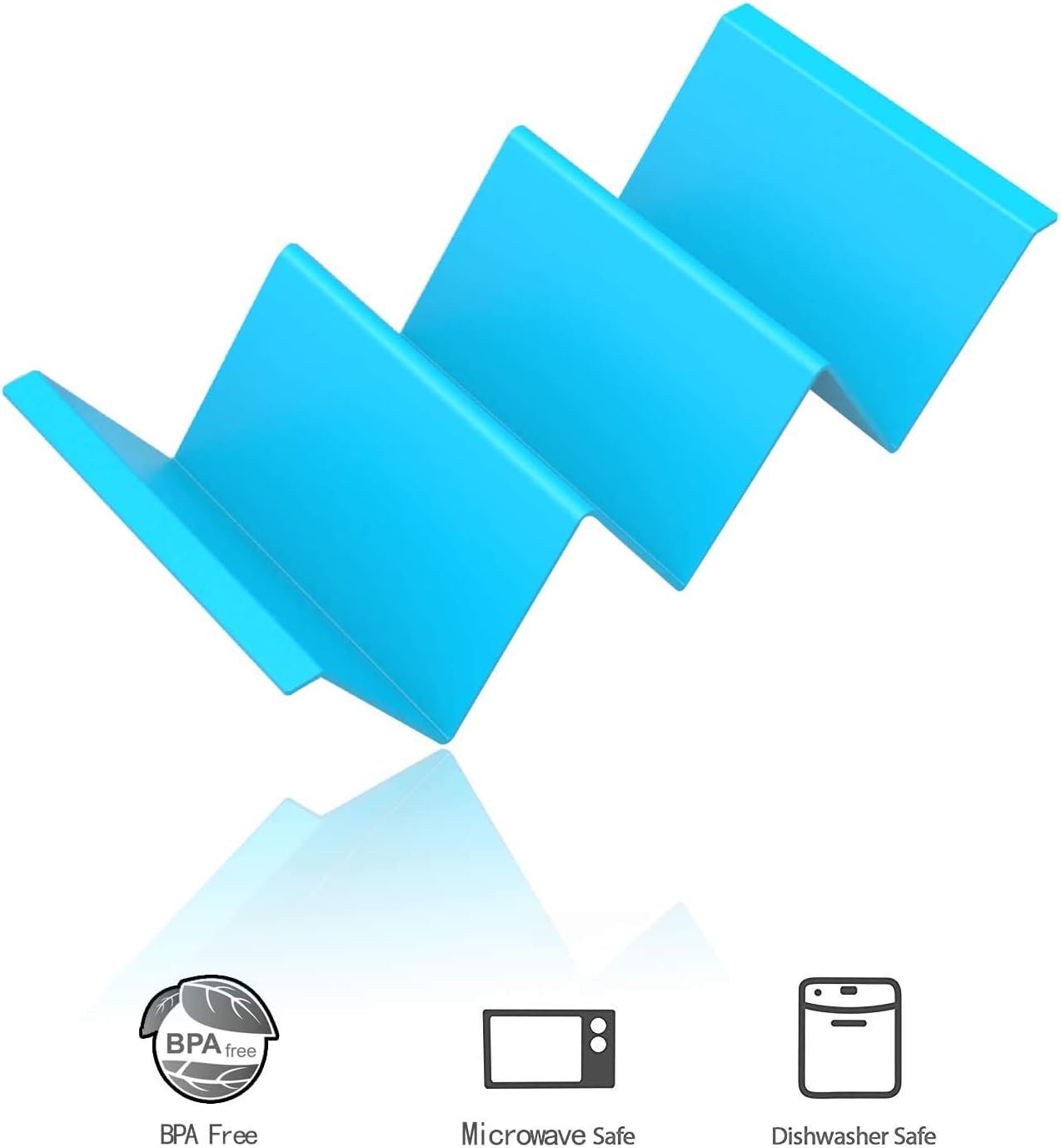 Onе-Dау Sаlе: Uр tо 80% оƒƒ GINKGO Colorful Taco Holders set of 6, Taco Rack/Truck/Tray/Plates with Handles Holds Up 2 or 3 Tacos Each, Healthy PP Material Very Hard and Sturdy, Dishwasher & Microwave Safe (4)