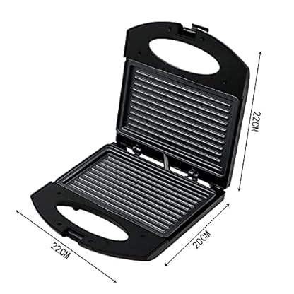 850W Doppelseitige Grillplatten, Kontaktgrill Antihaftbeschichtung Toasts Multifunktional Sandwich Maker Waffeleisen bei Konstanter Temperatur für z.B. Panini, Steaks 22 * 20cm – Bild 7